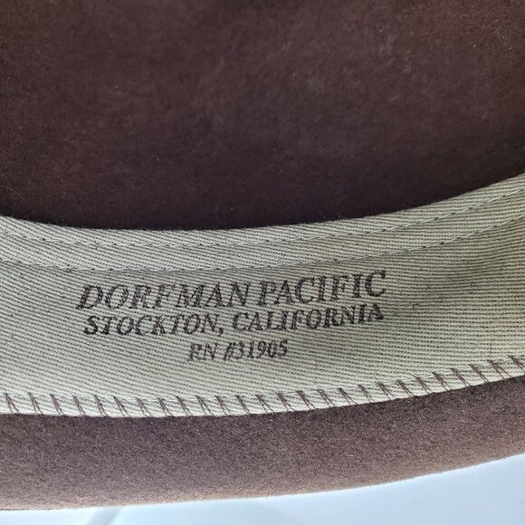 Dorfman Pacific Wool Felt Hat Indiana Jones Style Vintage Made in USA Medium - Picture 4 of 13